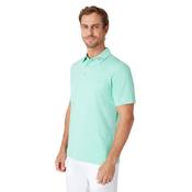 Callaway Warped Gingham Print Polo - Green - L
