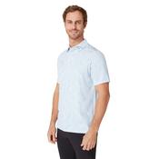 Callaway Warped Gingham Print Polo - White - L