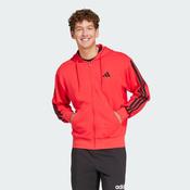 adidas Essentials Full Zip Hoodie - Ruby/Black - XL