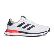 adidas S2G 24 Leather Spikeless Golf Shoes - White/Navy/Red - 14.5