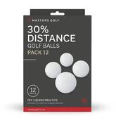 Masters 30% Distance Golf Balls - Pack 12