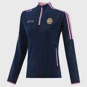 Offaly GAA O'Neills Ladies Hydra Half Zip -  - Marine/Pink - 5/6 yrs