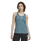 adidas Ladies Essentials Racerback Tank Top - Teal - TEAL WHITE - M