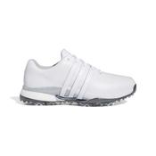 adidas Tour360 24 Wide Golf Shoes - White/Silver - 10.5