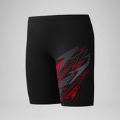 Speedo Boys Medley Logo Jammer - Black/Red - 11/12 yrs
