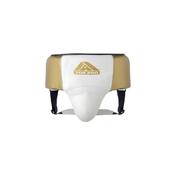 Top Pro Carbon Velcro Abdominal Guard - White/Gold - S/M image