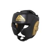Top Pro 360 Leather Sparring Headguard - Black/Gold - M image