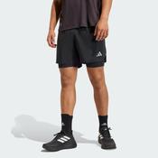 adidas Mens adi365 Running Essentials 2in1 Shorts - Black - S