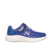 Skechers Girls Bounder Pro Aqua Twirl Girls Runner - Navy/Multi - NAVY MULTI , 12K image