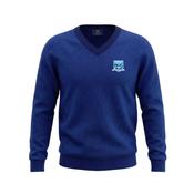 Dunamase College V-Neck Jumper - English Crest - 2XL image