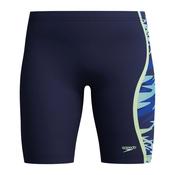 Speedo Boys Hyperboom Splice Panel Jammer - Navy/Green - 10K image