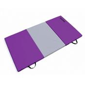 Urban Fitness Gymnastics Tri Fold Mat - Purple/Grey image