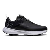 FootJoy Qualifier Waterproof Wide Fit Golf Shoes - Black/White - 7 image