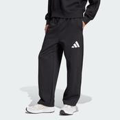 adidas Essentials Wide-Leg 3 Bar Logo Pants - Black/White - S image