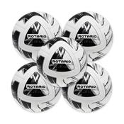 Precision Rotario FIFA Quality Match Football - 5 Pack - Size 5 , BLACK WHITE image