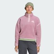 adidas Womens Terrex Multi High Pile Fleece Pullover - Mauve - M image