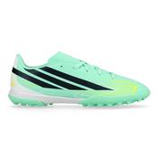adidas F50 Hyperfast Club Astro Turf Kids Boots - Green/Navy - 5.5 image