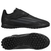 adidas F50 Club Velcro Astro Turf Kids Boots - Black/Grey - 8.5K image