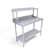 1200 x 600mm Stainless Steel Wall Table &amp; Gantry