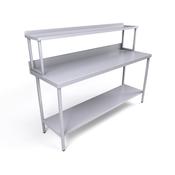 1800 x 600mm Stainless Steel Wall Table &amp; Gantry