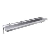 2400mm Wash Trough, Self Closing Taps