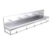 3000mm High Back Wash Trough, Leg Pedal Operated