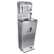 Foot Operated Wash Hand Basin with soap, towel dispenser image
