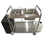 Portable Hand Wash Trolley - Double Bowl image