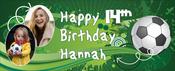 Personalised Banner (Green Football Birthday) - Config