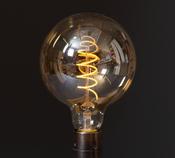 Amber tinted, spiral filament LED bulb (Replacement) image