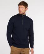 Barbour Cotton Half Zip Sweater- Navy image