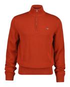 Gant Casual Cotton Half Zip Sweater - Maple Fire image
