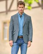 Wellington London Tweed Jacket - Blue Houndst