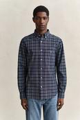 Gant Regular Fit Archive Poplin Check Shirt - Indigo