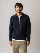 Mos Mosh Able Zip Polo Sweat - Salute Navy image