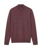 Mos Mosh Adam Soft Zip Turtle Neck Knit - Huckleberry image