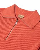 Mos Mosh Porter Soft Quarter Zip Sweater - Orange Rust image