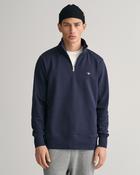 Gant Regular Fit Shield Half Zip Sweatshirt- Evening Blue - Size 2XL image
