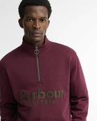 Barbour Fosse Half-Zip Sweatshirt - Dark Bordeaux
