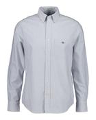 Gant Regular Fit Classic Oxford Stripe Shirt - Blue Horizon
