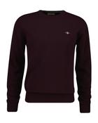 Gant Superfine Lambswool Crew Neck Sweater  - Darkened Wine