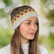 Pure Wool Hand Knitted Headband and Ear Warmer Light Grey RC02 - Cosy Life Ireland