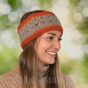 Pure Wool Hand Knitted Headband and Ear Warmer Maroon RC08 - Cosy Life Ireland