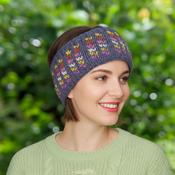 Pure Wool Hand Knitted Headband and Ear Warmer Blue HB008 image