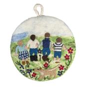 Handmade Needle Felted Art My Family Table 20cm