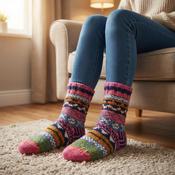 Pure Wool Hand Knit Chunky Warm Ladies Winter Socks SCSK007