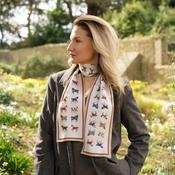 100% Mulberry Silk Scarf Versatile Double-sided Long Scarf Horse Design