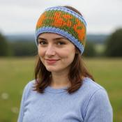 Hand Knitted Pure Wool Red Squirrel Headband HB76B