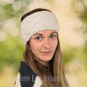 Pure Wool Headband Hand Knitted Ear Warmer Cable Knit RC16