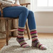 Pure Wool Hand Knit Chunky Warm Ladies Winter Socks SCSK006 - Cosy Life Ireland
